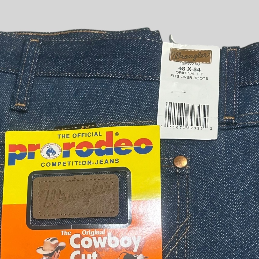 Lot of 4 NWT Wrangler 13MWZ Cowboy Cut Jeans 48x34 Original Fit Pro Rodeo Denim - Picture 5 of 8
